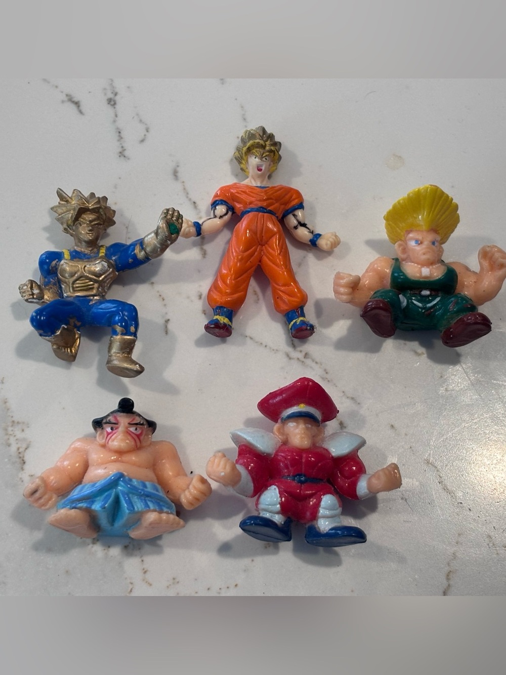 Street Fighter and dragon ball z mini figures